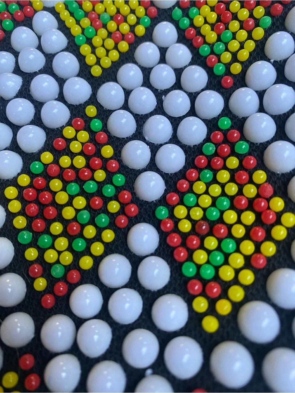 Vintage 1960’s Beaded Multicolor Diamond Pattern Top-Handle Bag